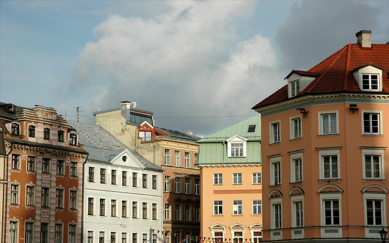 Row of Historic Buildings — Orange