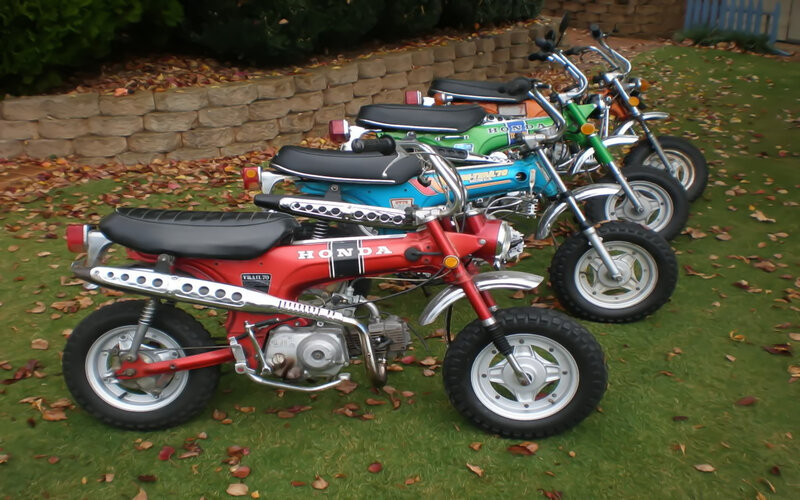 Row of Honda Minibikes