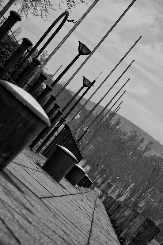 Row of Lamp Posts