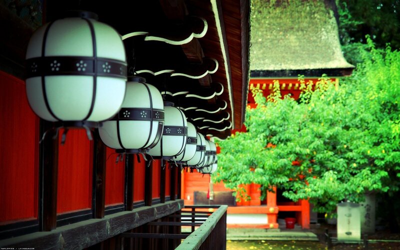 Row of Lanterns at Shrine