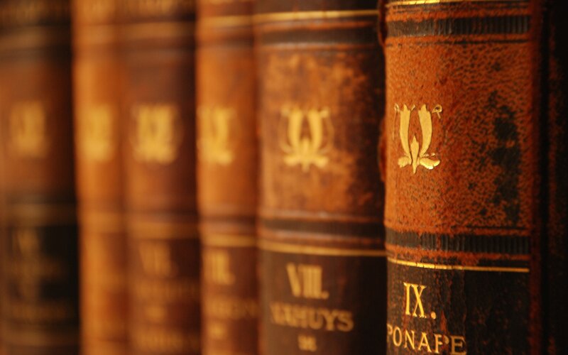 Row of Old Books