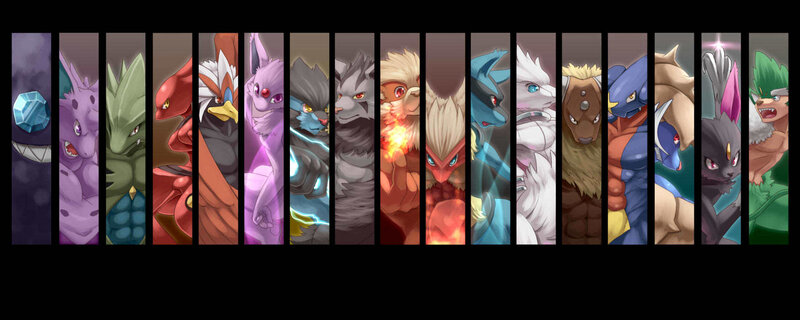 Row of Pokémon Characters