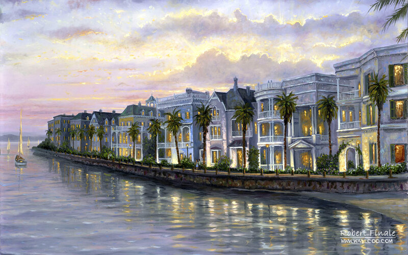 Row of Waterfront Houses