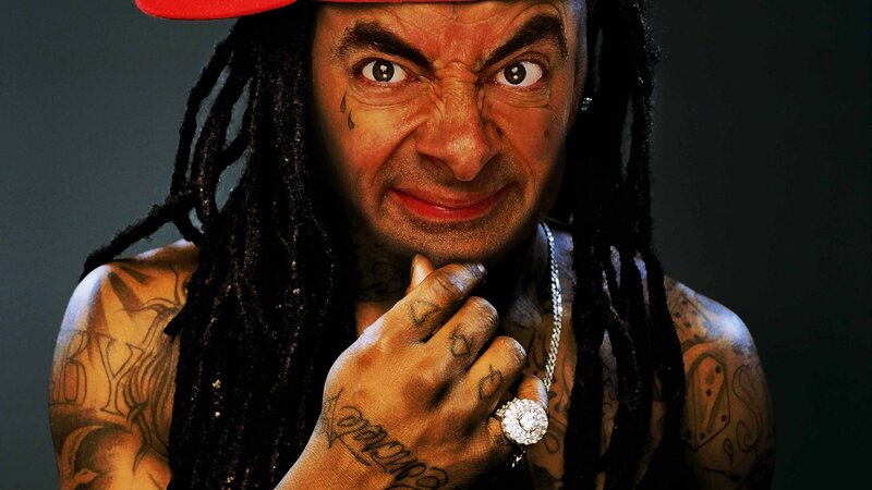 Rowan Atkinson in character
