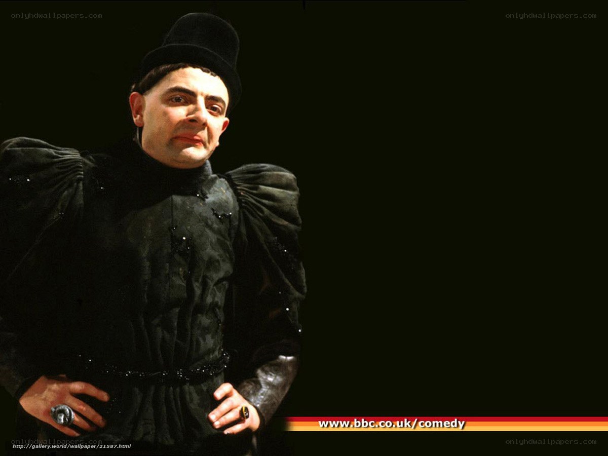 Rowan Atkinson in costume