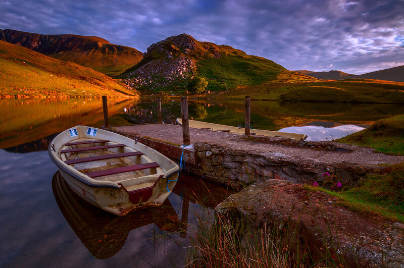 Rowboat at Lake Dock