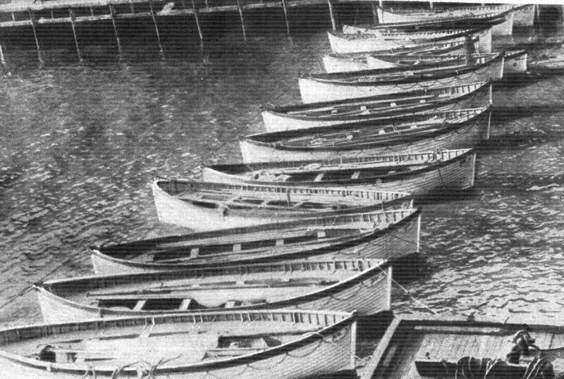 Rowboats at a dock