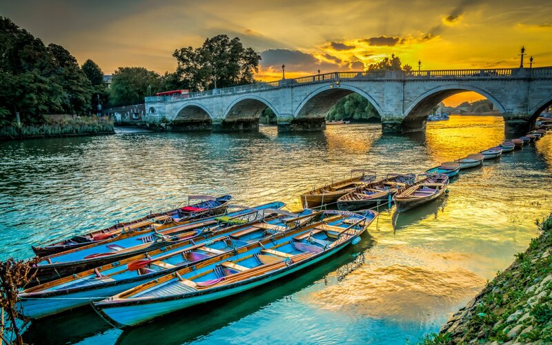 Rowboats on River