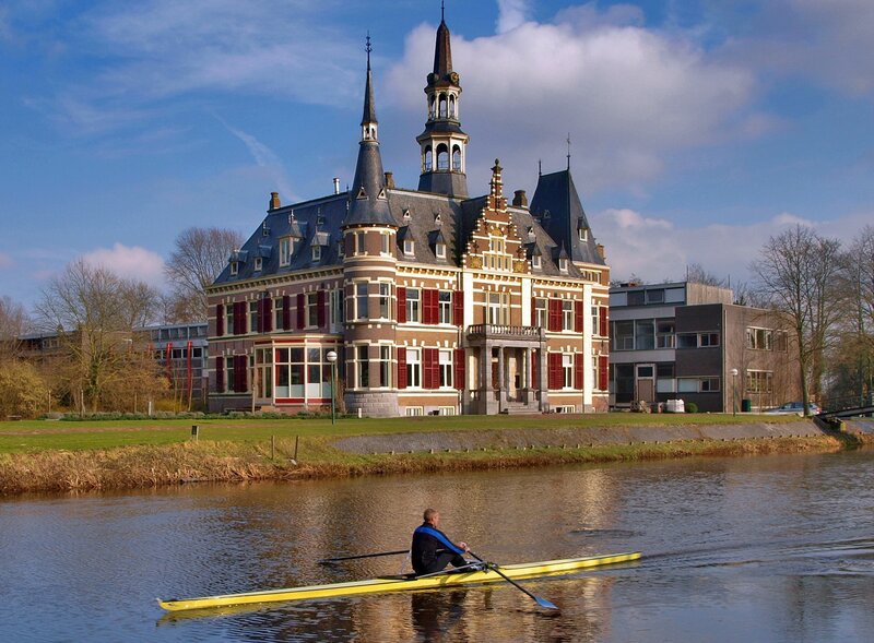 Rowing near a historic castle