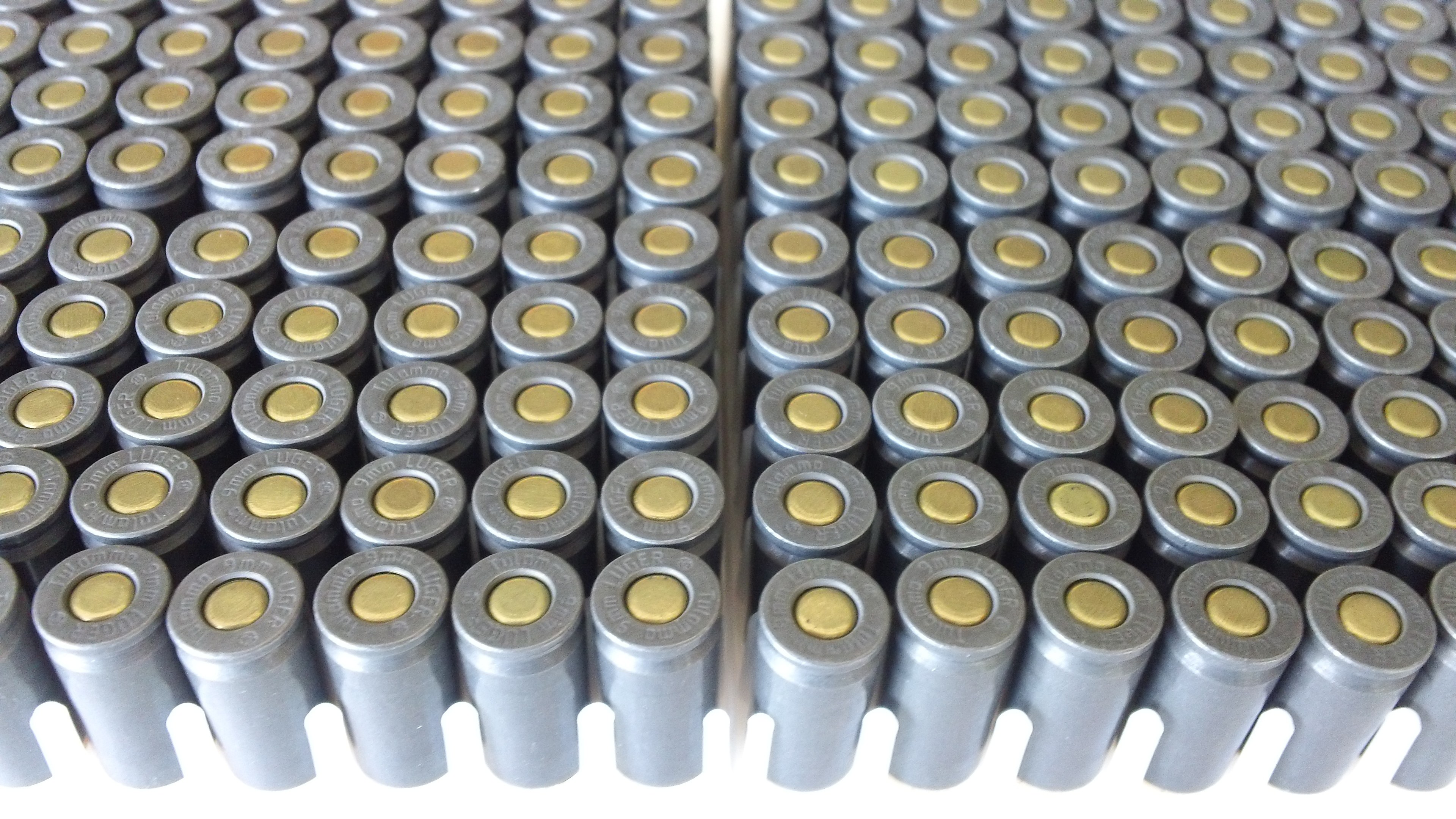 Rows of ammunition rounds