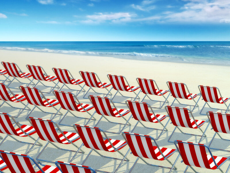 Rows of Beach Chairs