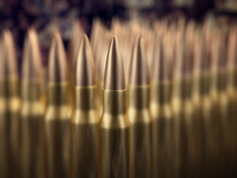 Rows of Bullets — Gold, Photograph