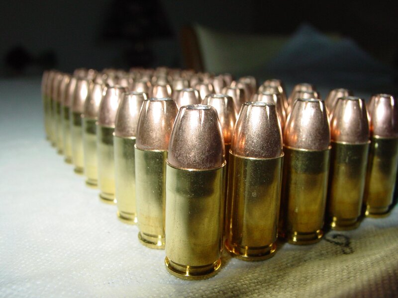 Rows of bullets on a table