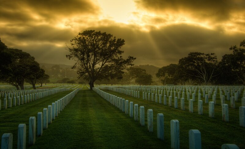 Rows of Gravestones — Green