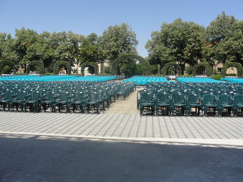Rows of Plastic Chairs