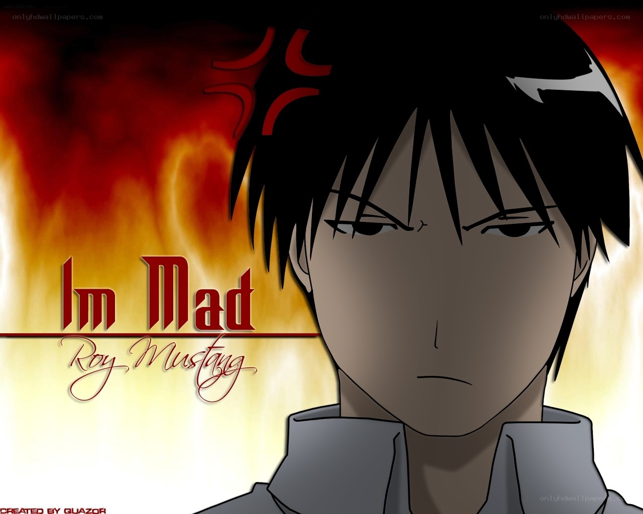 Roy Mustang angry portrait