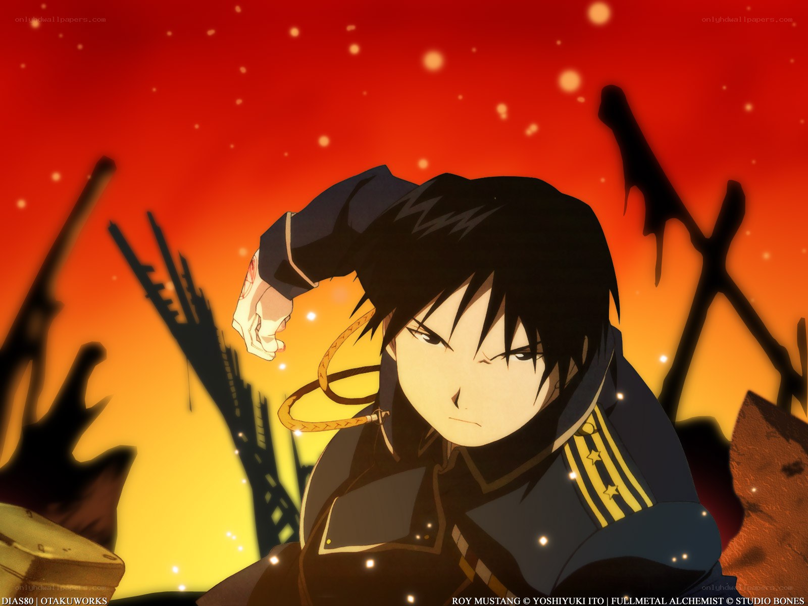 Roy Mustang in a battlefield