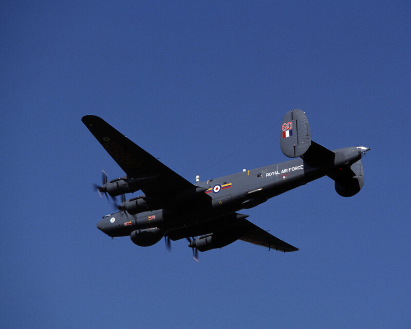 Royal Air Force bomber in flight