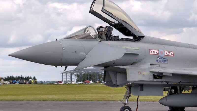 Royal Air Force jet on tarmac