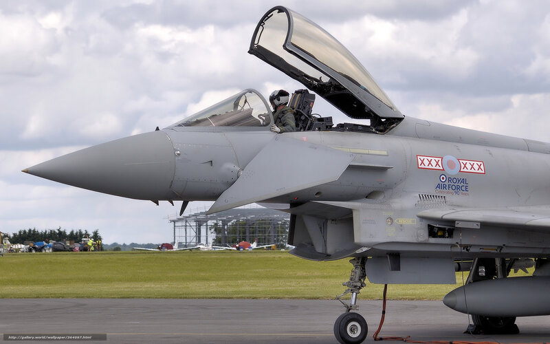 Royal Air Force jet on tarmac