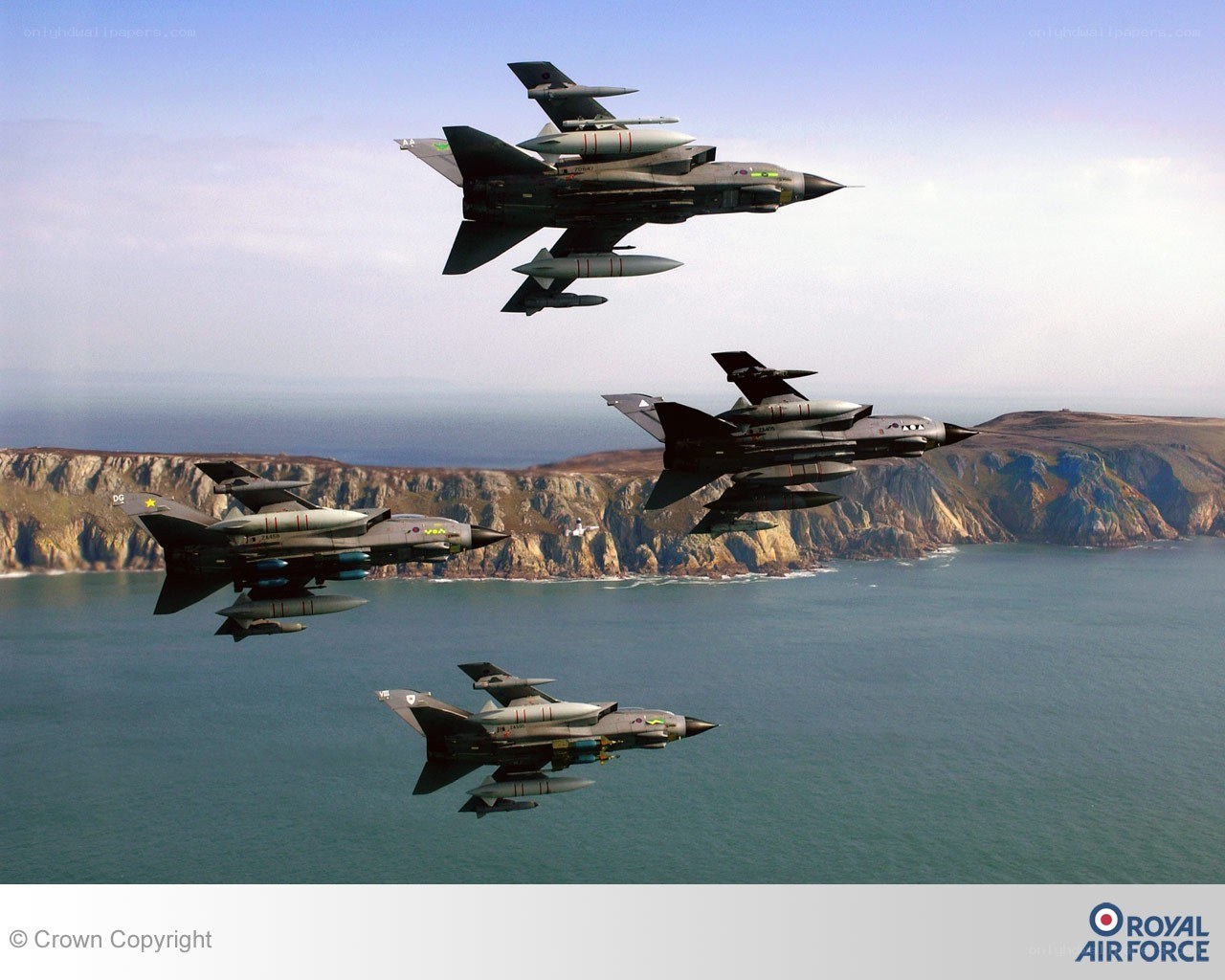 Royal Air Force Tornado jets in formation