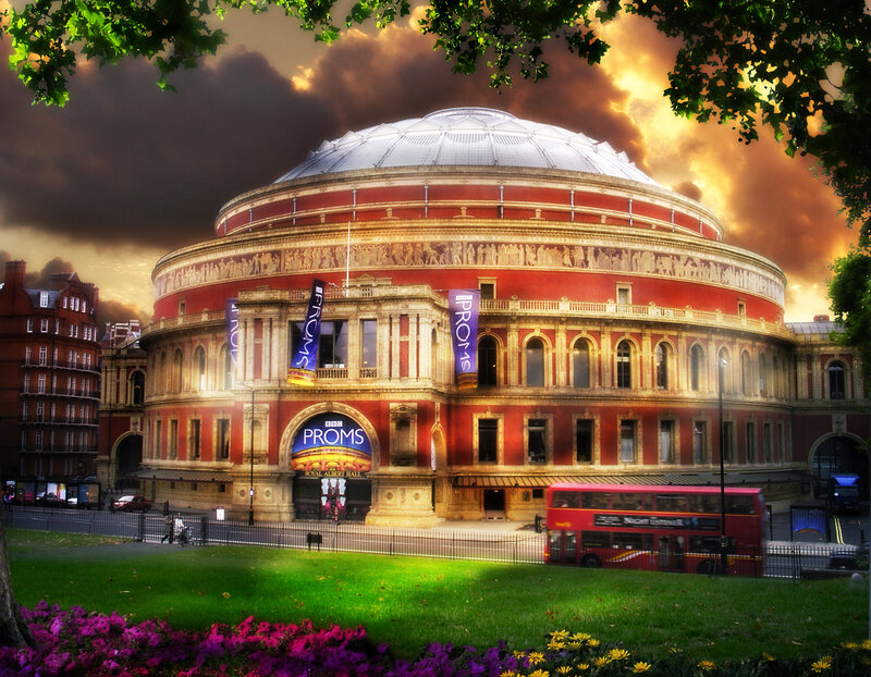 Royal Albert Hall at sunset