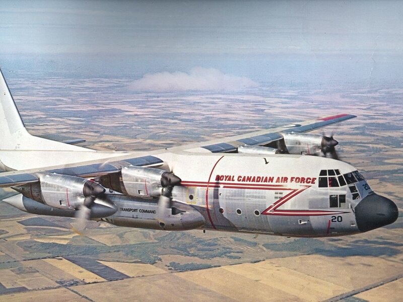 Royal Canadian Air Force aircraft in flight