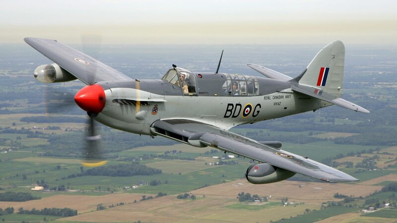 Royal Canadian Navy aircraft in flight