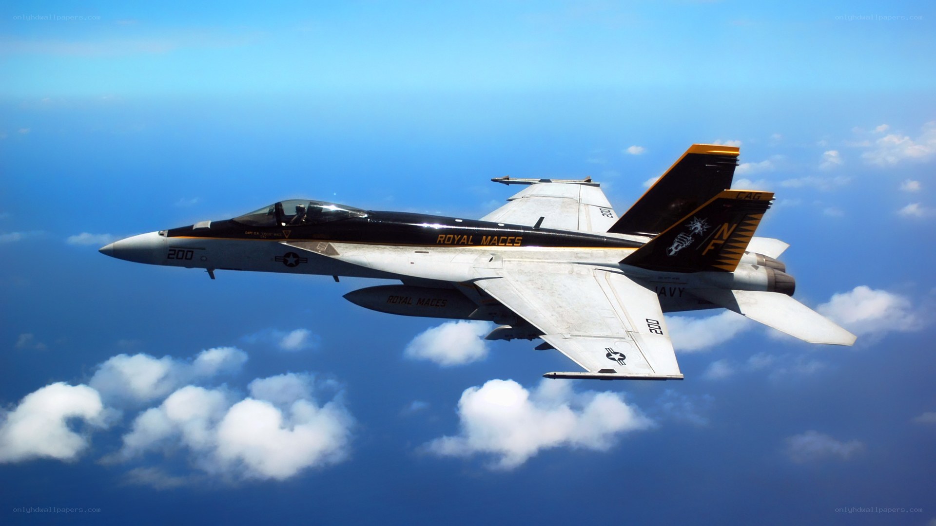 Royal Maces jet in flight