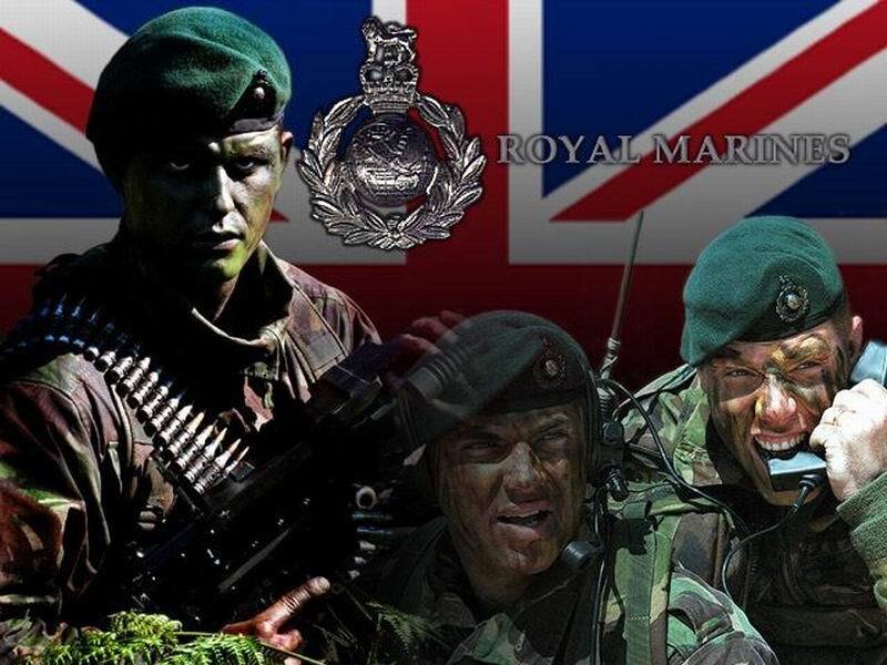 Royal Marines soldiers in action