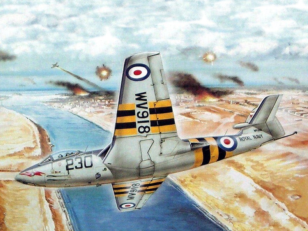 Royal Navy jet in combat