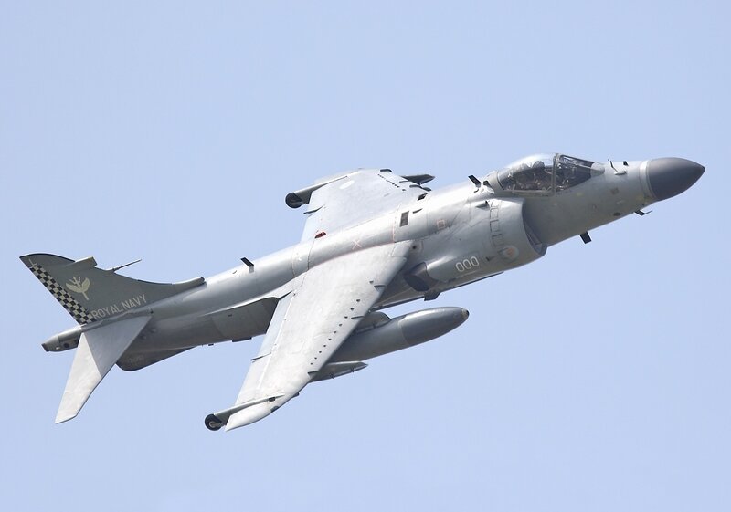 Royal Navy Jet in Flight — Gray, Dynamic