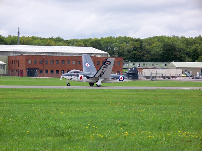 Royal Navy jet on runway
