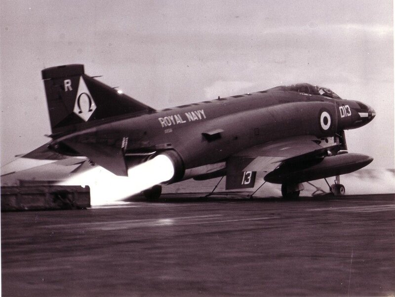 Royal Navy jet taking off