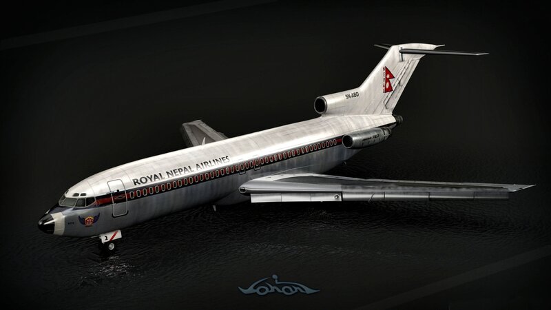 Royal Nepal Airlines Plane — Silver