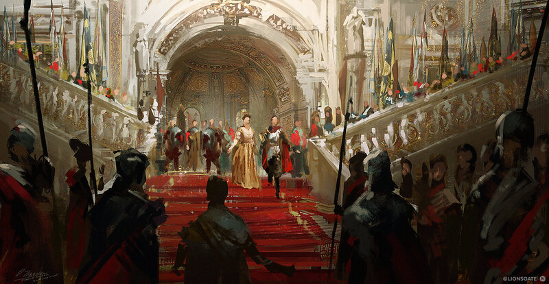 Royal Procession in Hall