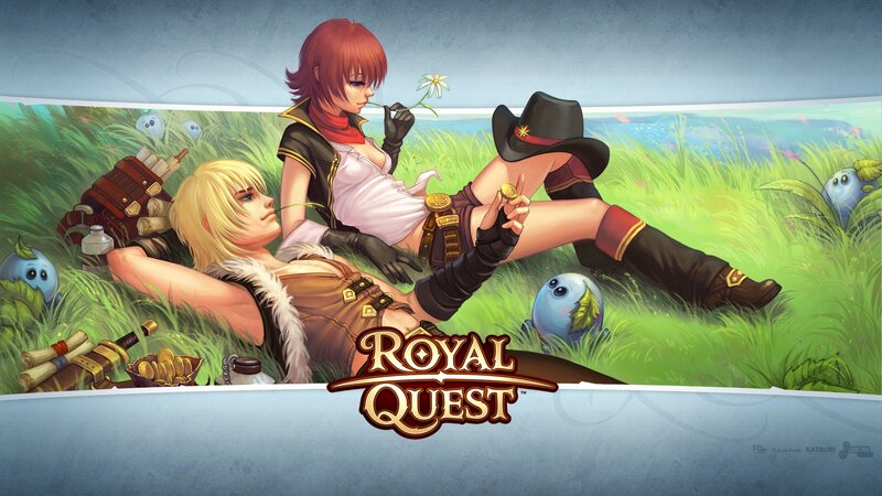 Royal Quest characters in field