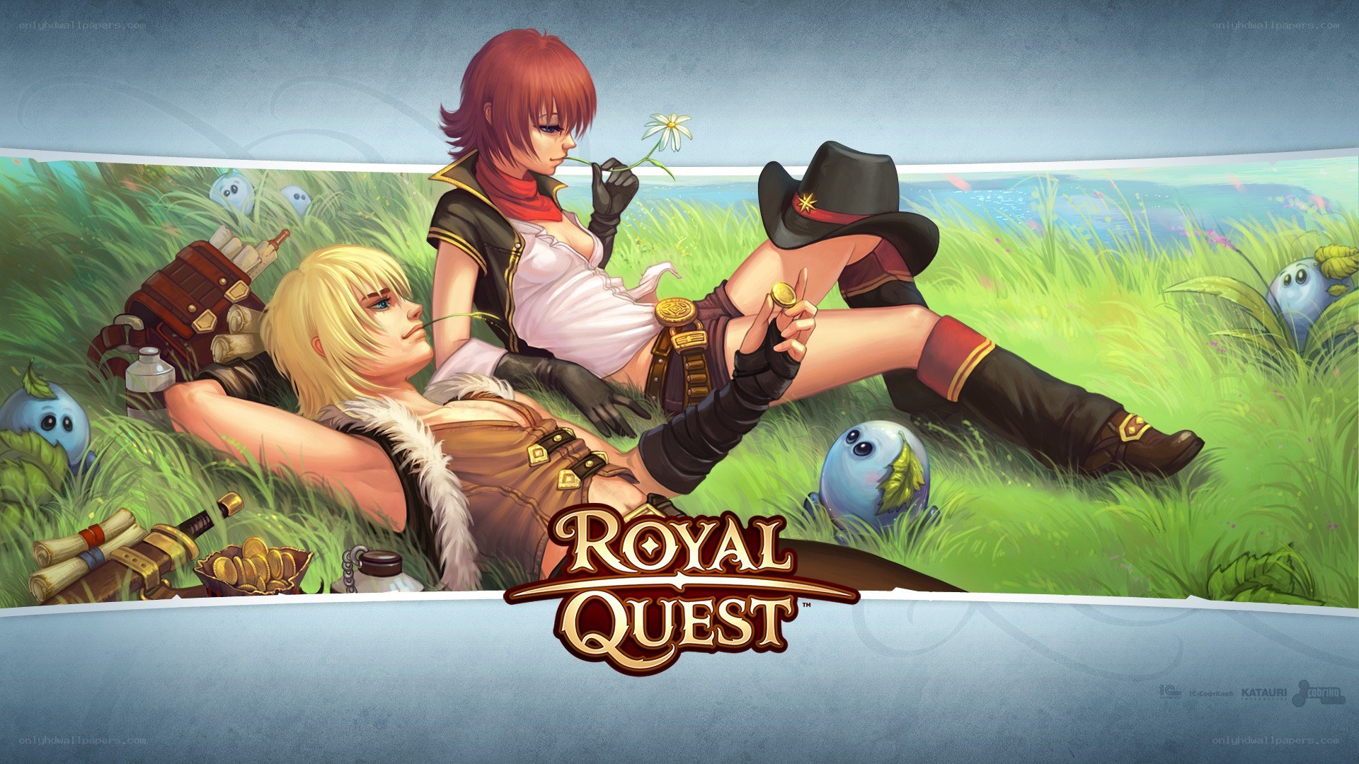 Royal Quest characters in field
