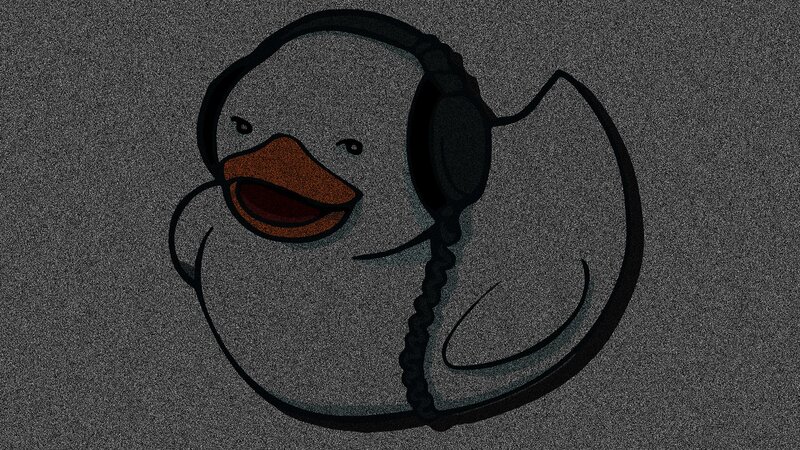 Rubber Duck with Headphones