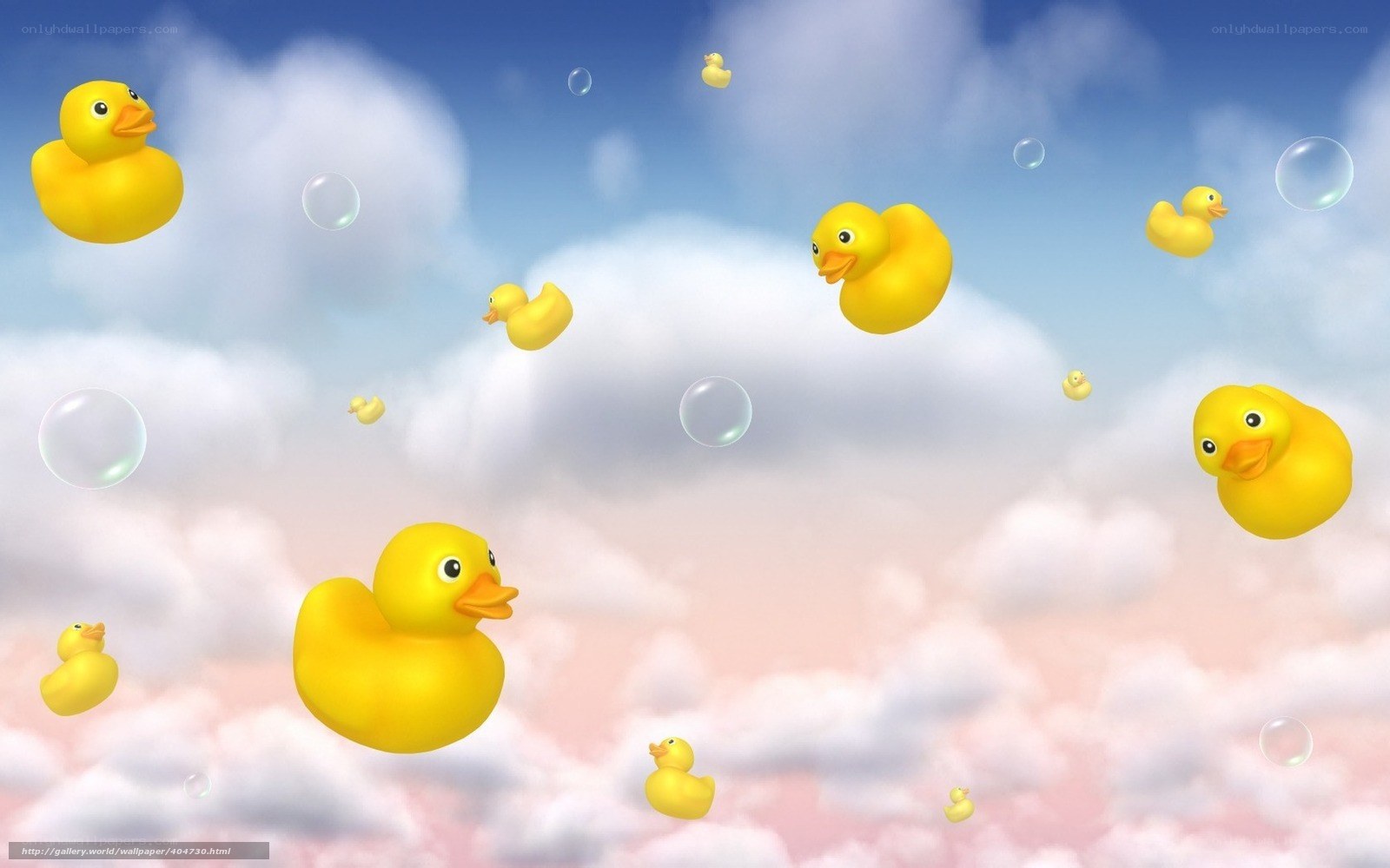 Rubber ducks in the sky