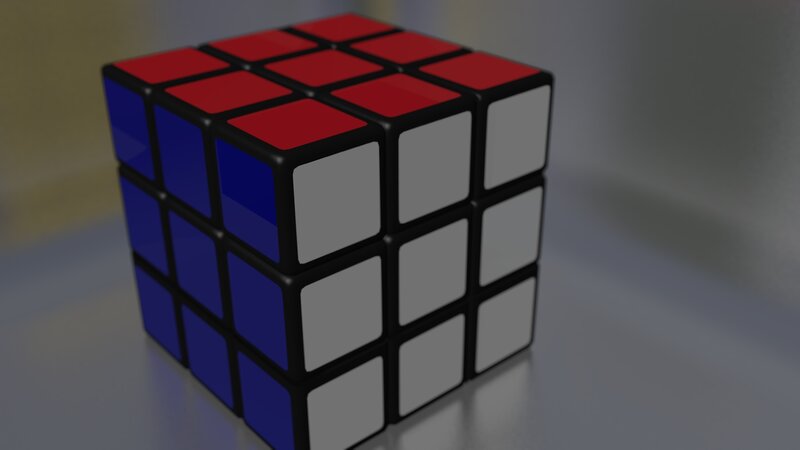Rubik's Cube in 3D render