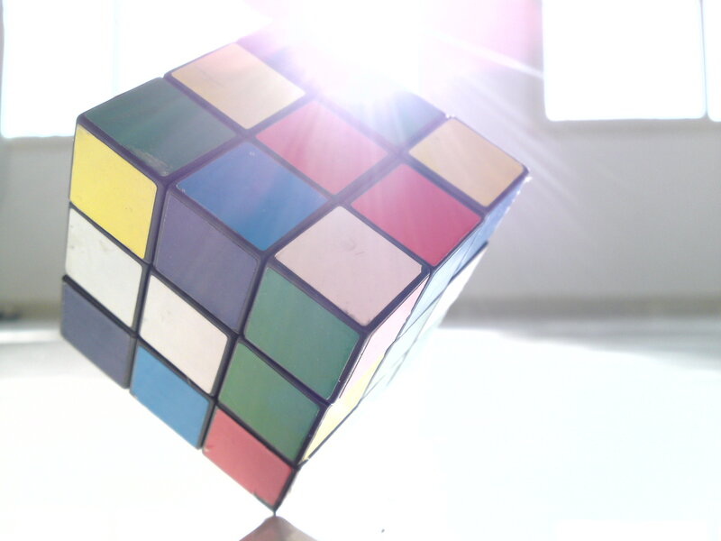 Rubik's Cube in Sunlight