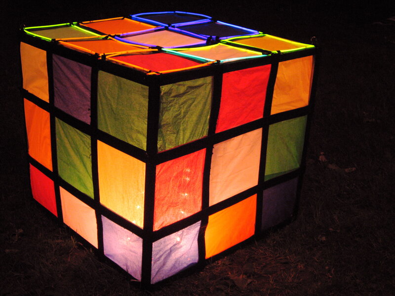 Rubik's Cube light sculpture