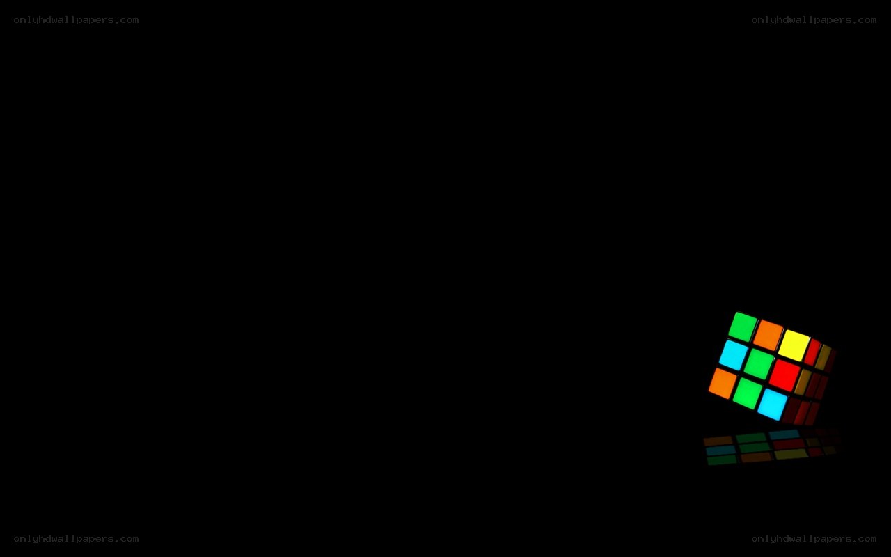 Rubik's Cube on black background