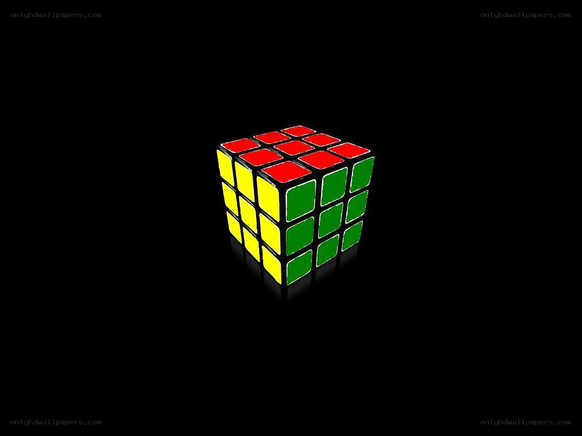 Rubik's Cube on black background