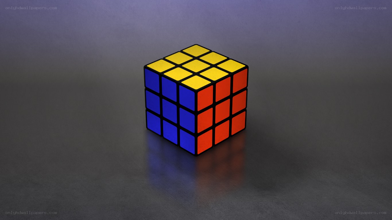 Rubik's Cube on dark surface