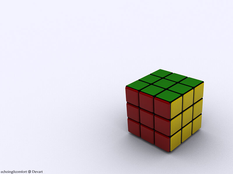 Rubik's Cube on white background
