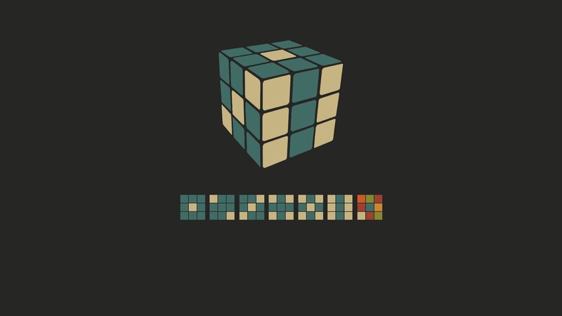 Rubik's Cube Puzzle — Teal