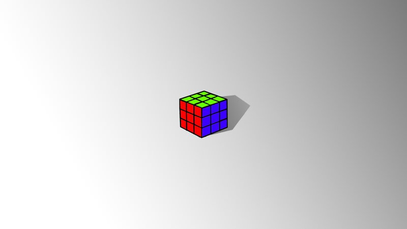Rubik's Cube — White, Neutral, 3d Render