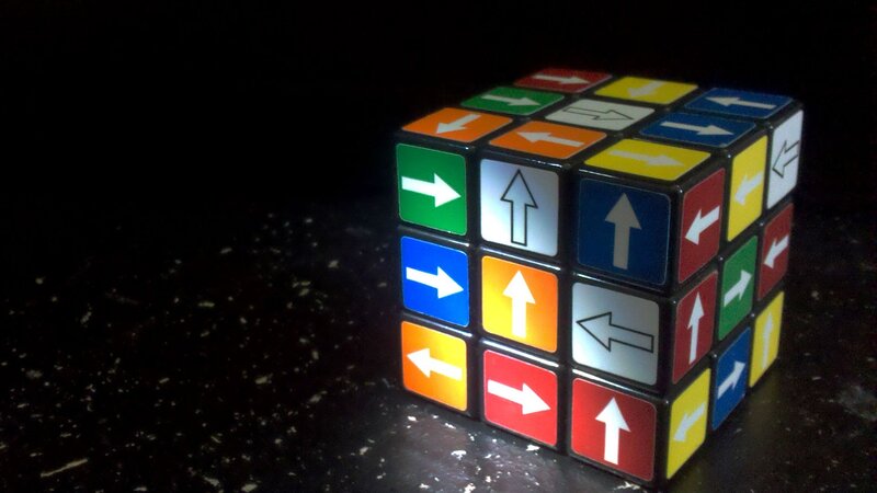 Rubik's cube with arrows